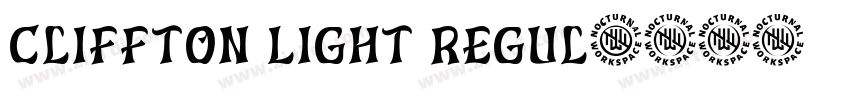 Cliffton Light Regul字体转换